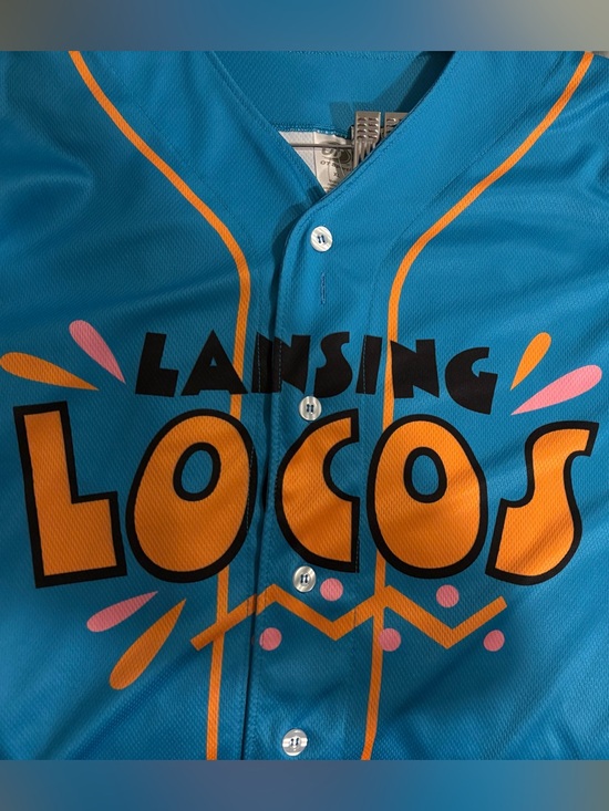 MLB Other - Lansing Locos Lugnuts Minor Leage Baseball Jersey